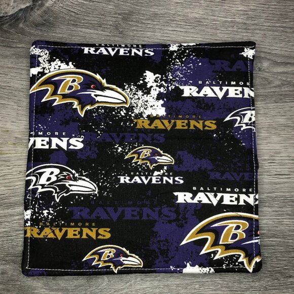 NFL Baltimore Ravens Football Foot Ball oven mitt quilted potholder Pot holders - Picture 1 of 4